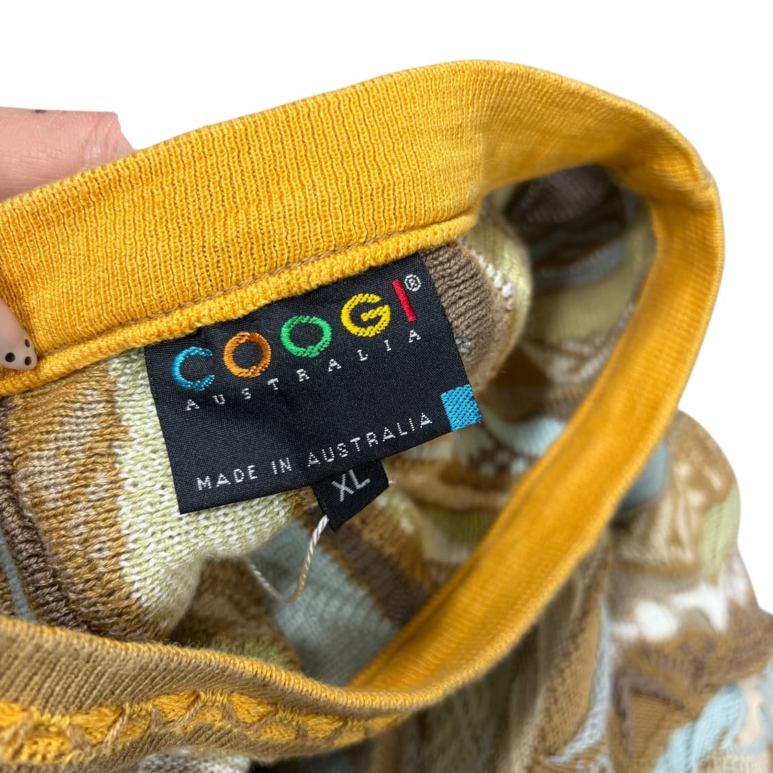 쿠지 쿠기 옐로우 케이블 니트 상품이미지3