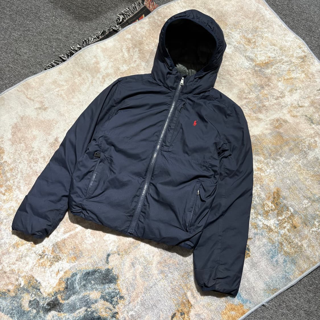 폴로 빈티지 경량 후드패딩 자켓 상품이미지1