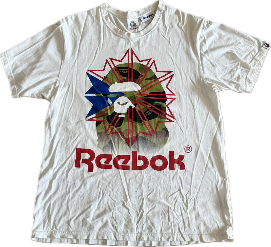 베이프x리복 반팔 티셔츠(L) 상품이미지1