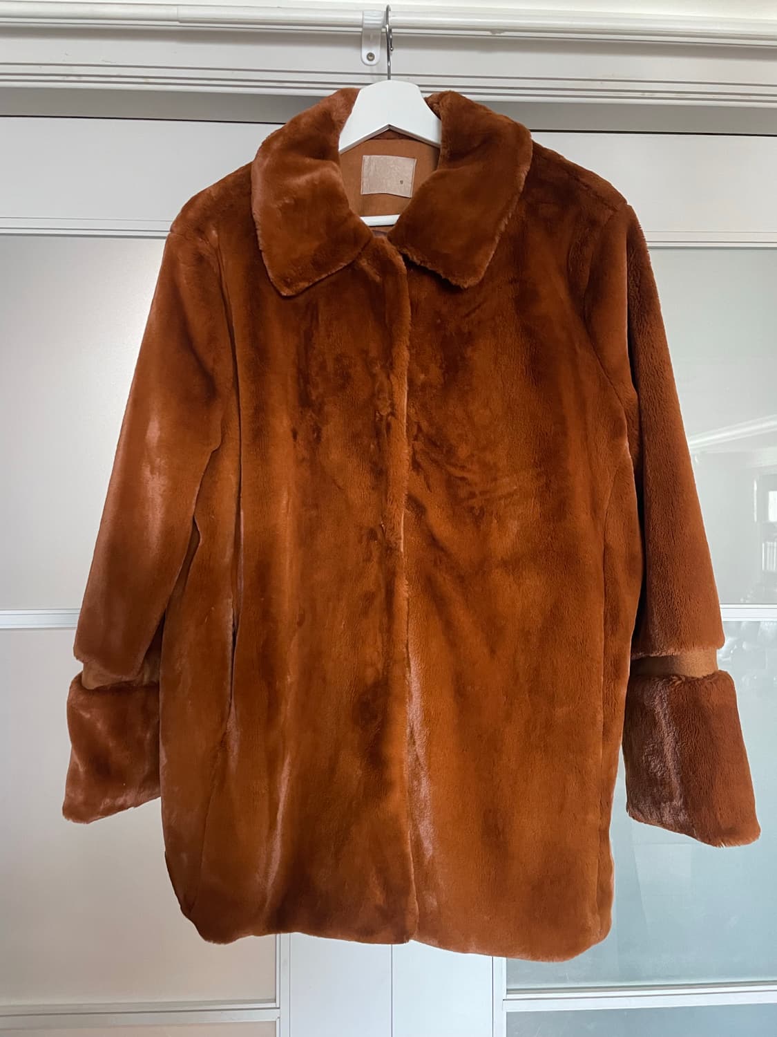 다이애그널 퍼 코트자켓 상품이미지2