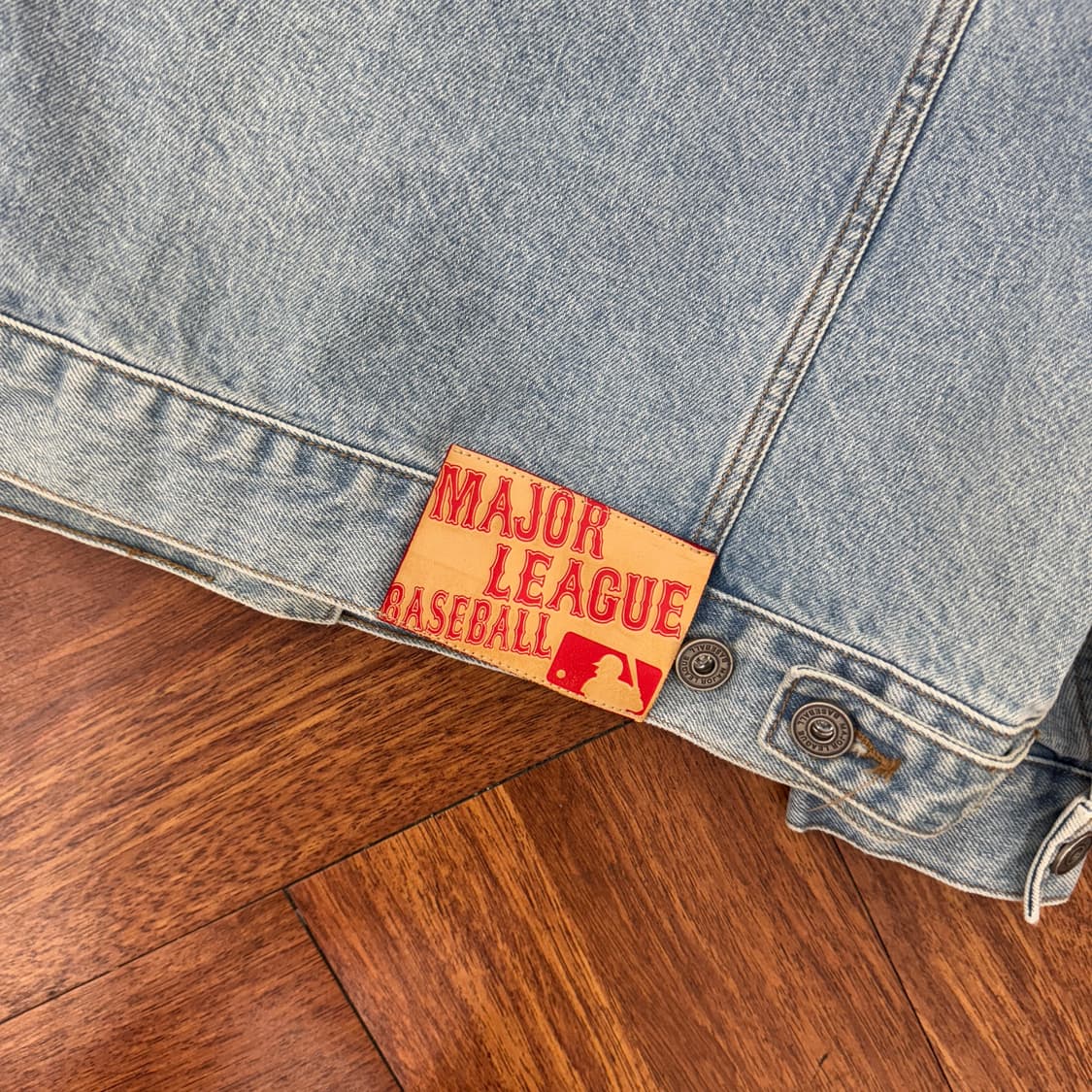 여성용 XS(100) MLB 양키스 빅로고 데님 자켓 상품이미지5