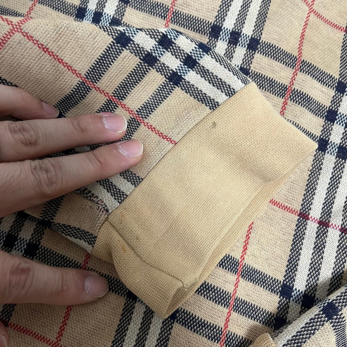 [정품]버버리 노바 체크 긴팔 폴로 셔츠 L 상품이미지9