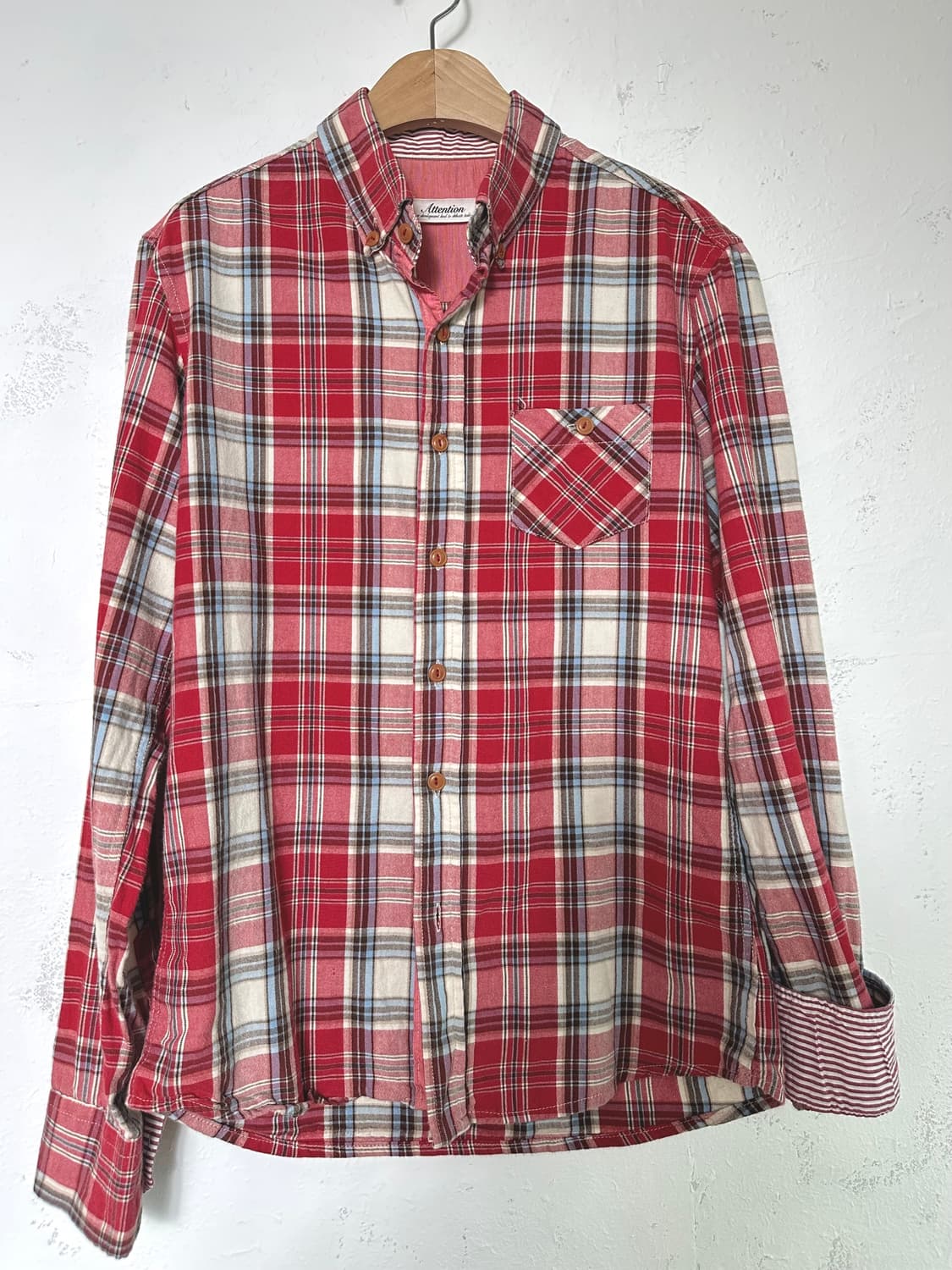 핑크레드 체크 셔츠  상품이미지7