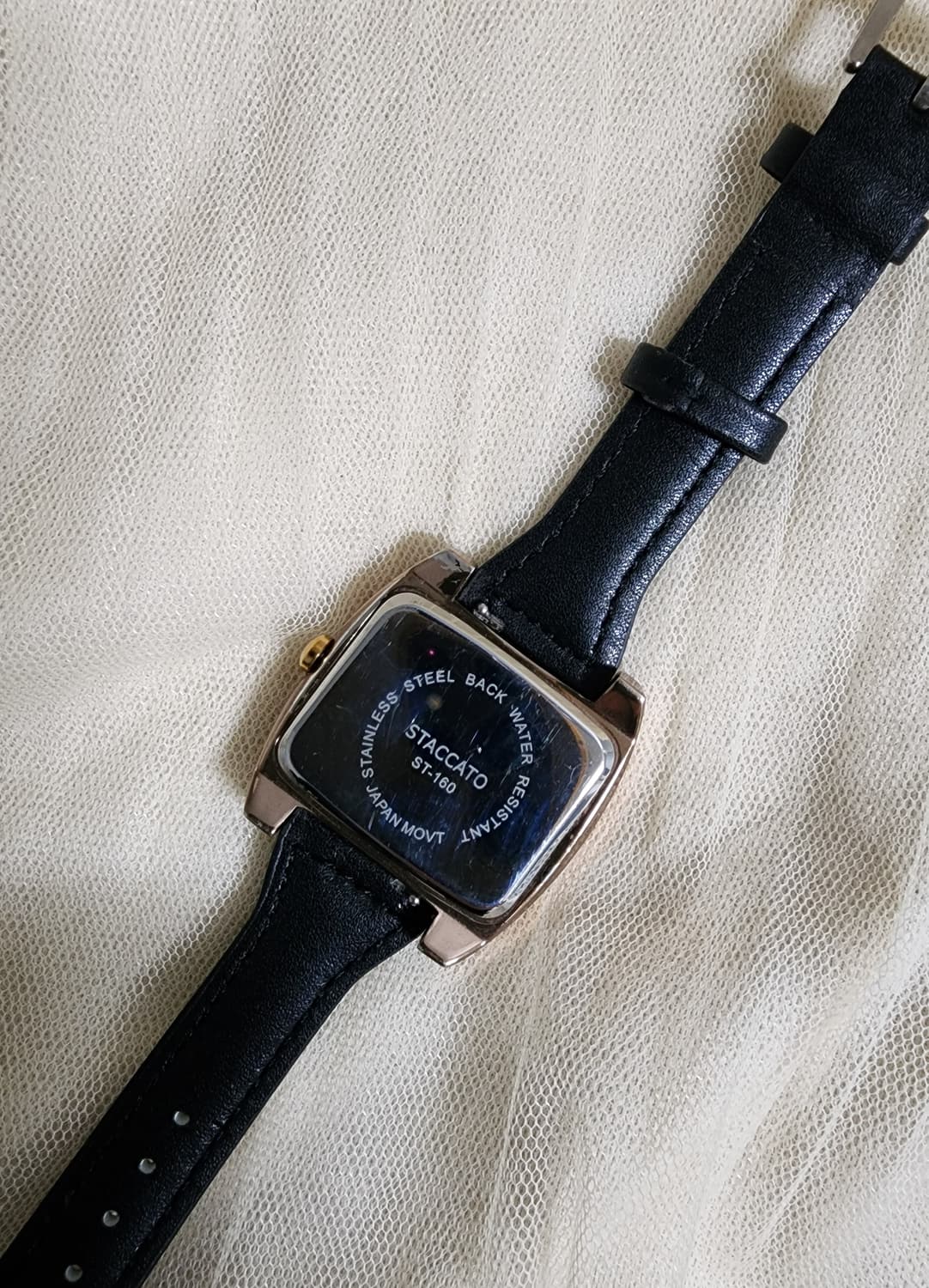 스타카토 레오파드 시계 블랙 가죽 밴드 상품이미지2