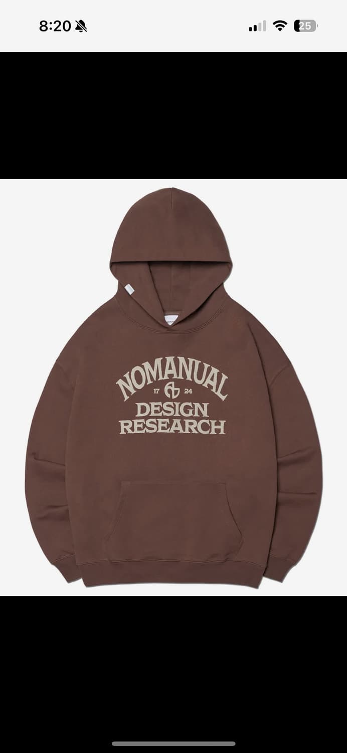 노메뉴얼 후드티 브라운 상품이미지1