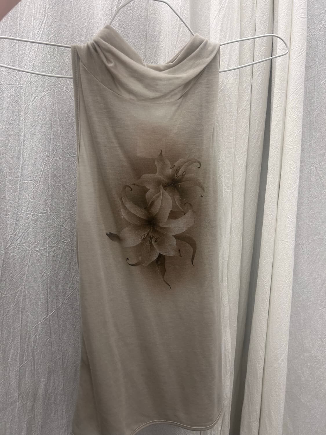 cowl sleeveless hoodie natural 스몰사이즈 상품이미지2