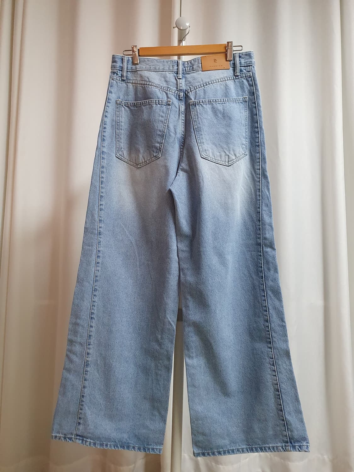 빈티지 연청 데님 와이드핏팬츠 L 상품이미지5