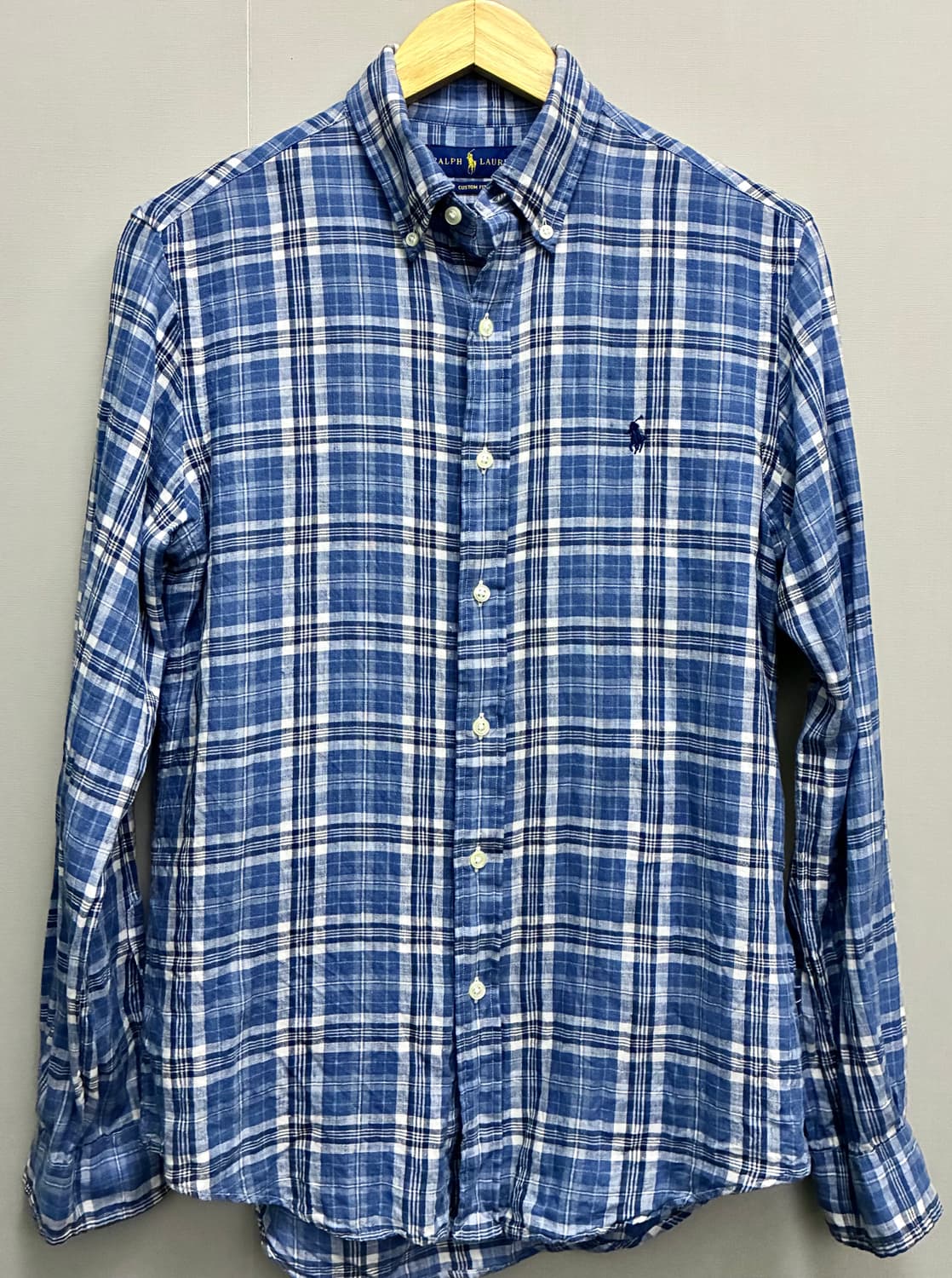 (S/97)POLO 폴로랄프로렌 마드라스 리넨 버튼다운 체크셔츠 상품이미지1