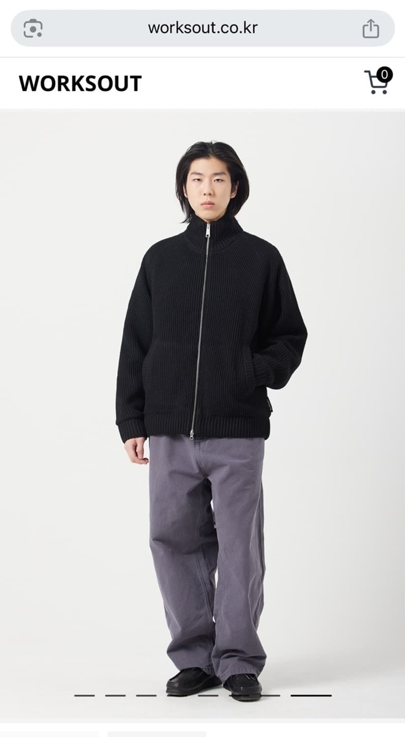 칼하트 WIP 반레이 스웨트 니트 자켓 블랙 (XL) 상품이미지9