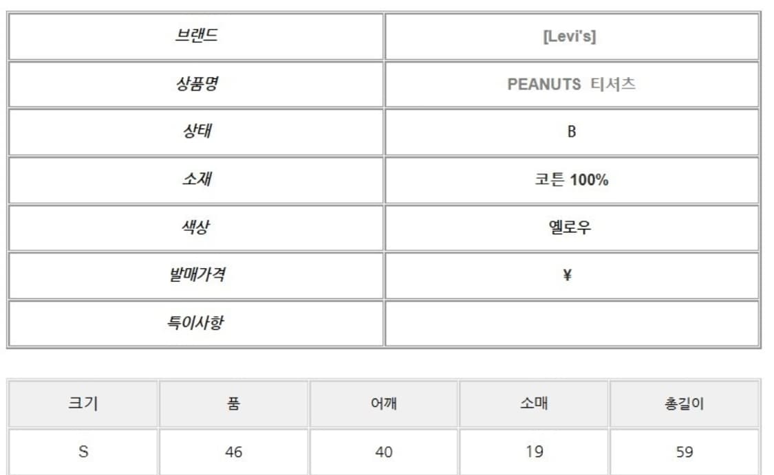 리바이스 피넛 티셔츠 상품이미지7