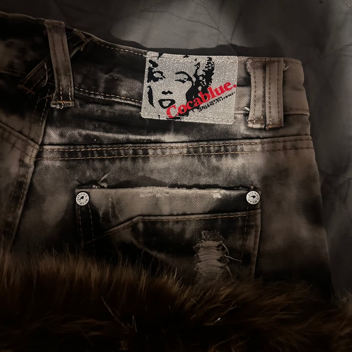 빈티지 커스텀 데님 미니스커트 상품이미지4