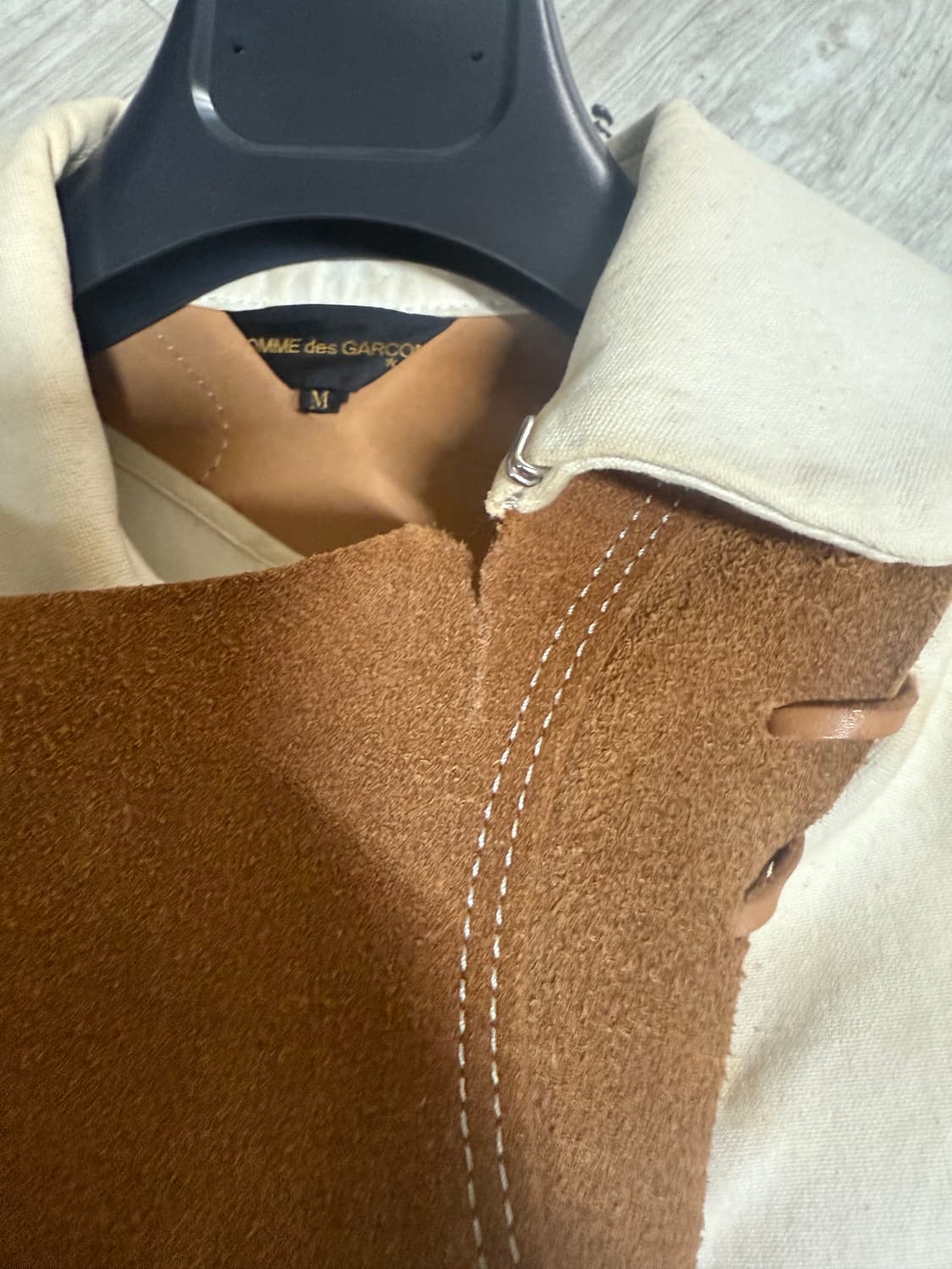 (M)꼼데가르송 05ss 레더 레이스업 봄버 웨스턴 자켓 상품이미지7