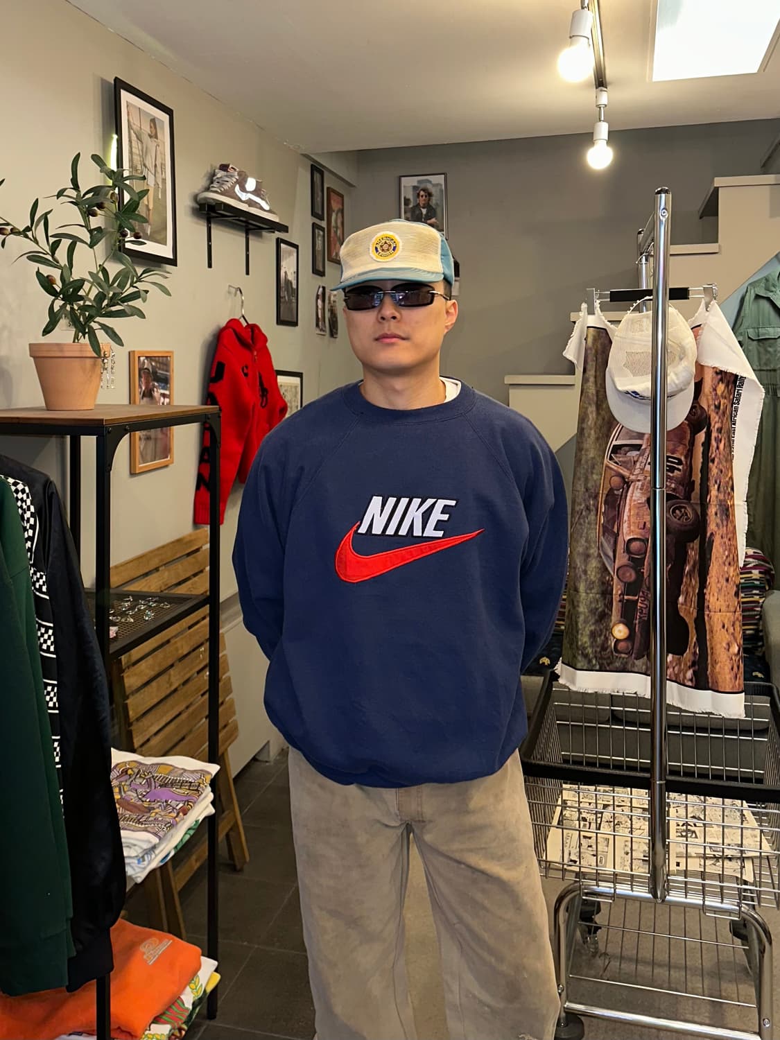 90’s Nike old swoosh logo faded sweats 상품이미지1