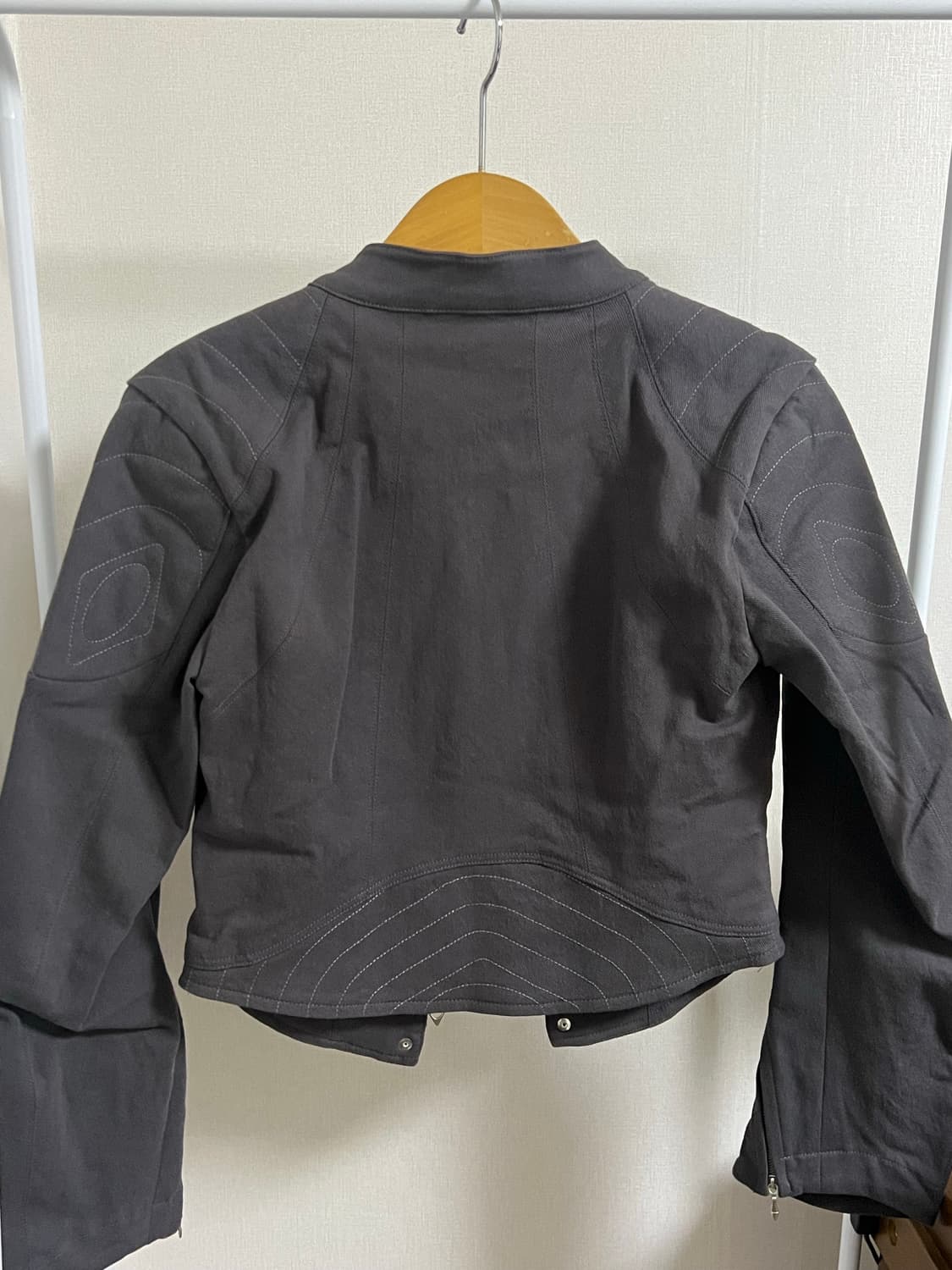 [미착용] Mischief 미스치프 바이커 자켓 차콜 S 상품이미지3