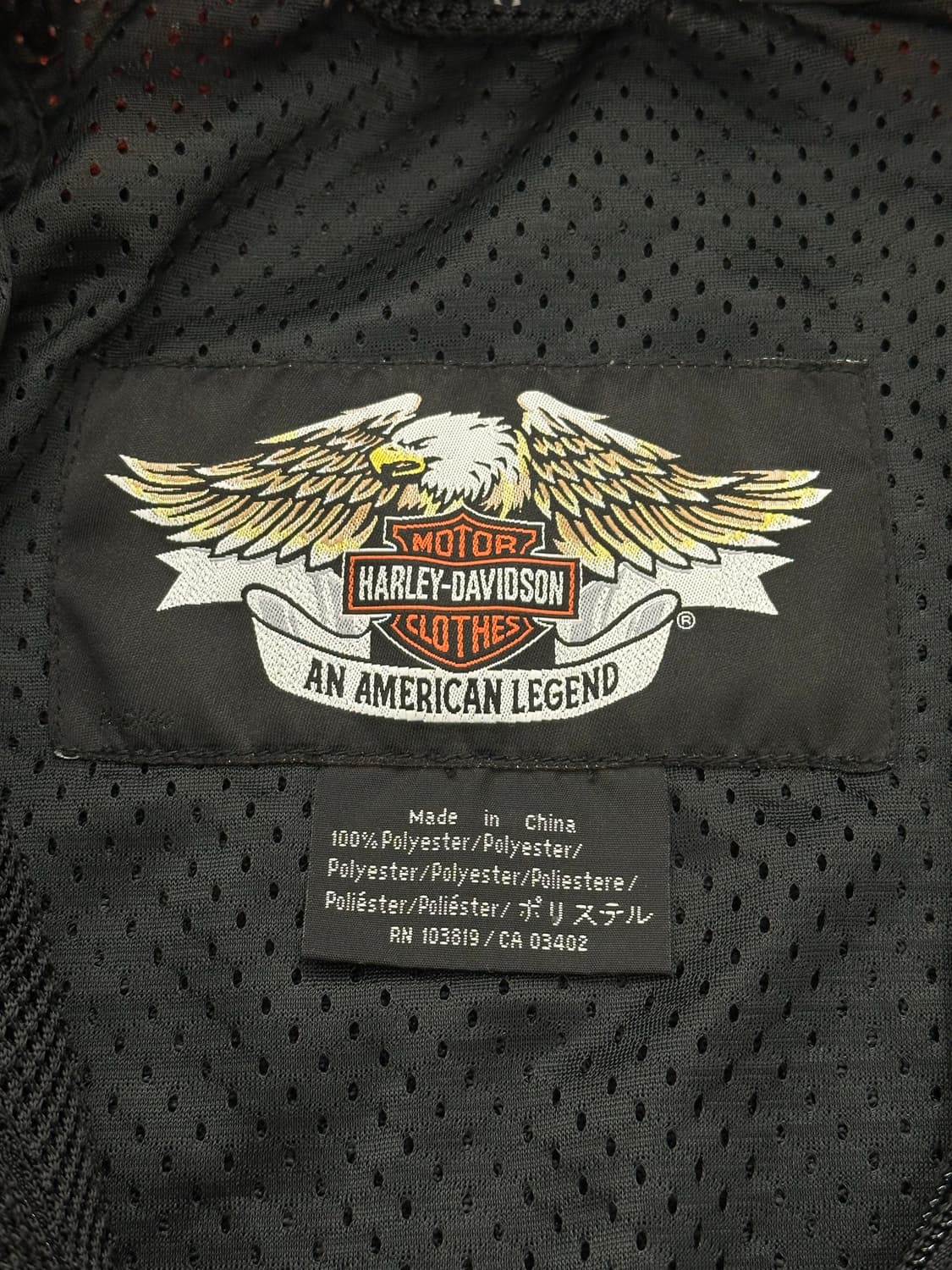 OS)할리데이비슨 빈티지 빅로고 메쉬 모터사이클 자켓 상품이미지5