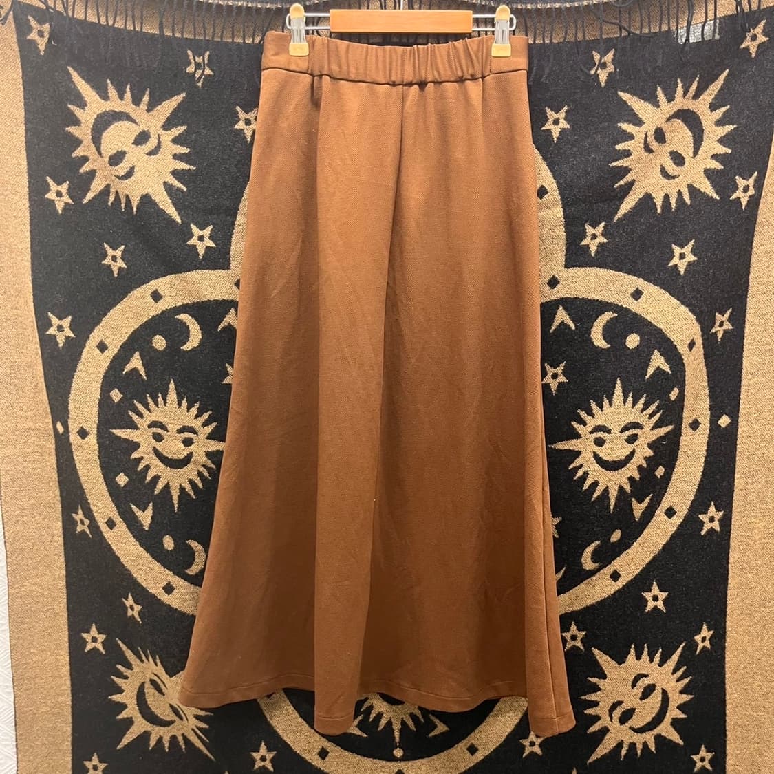 빈티지 베이직 모리 초코브라운 머메이드 플레어 롱스커트 K0013 상품이미지4