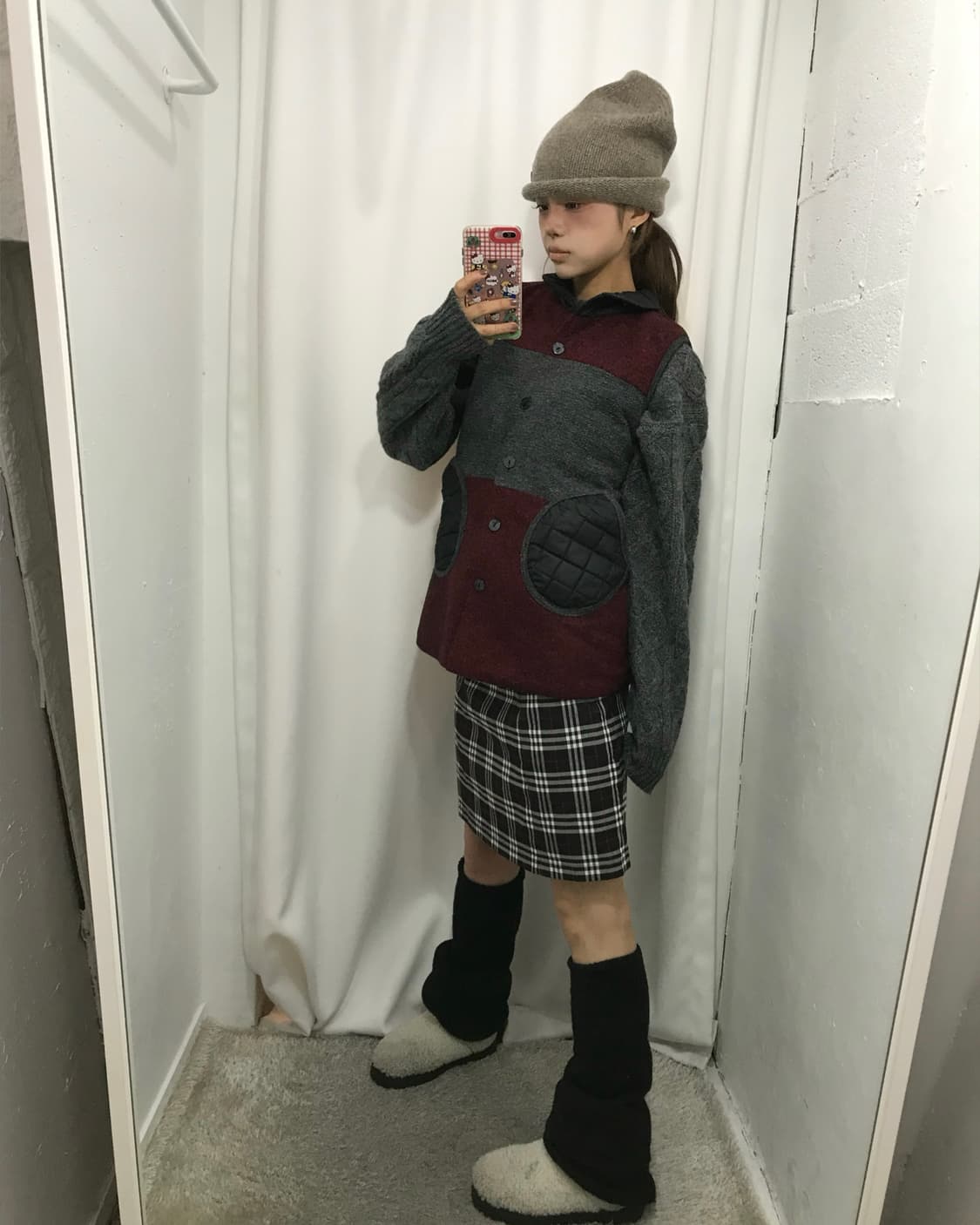 🍄버건디 체크 소녀 코디 세트 🍄 상품이미지3