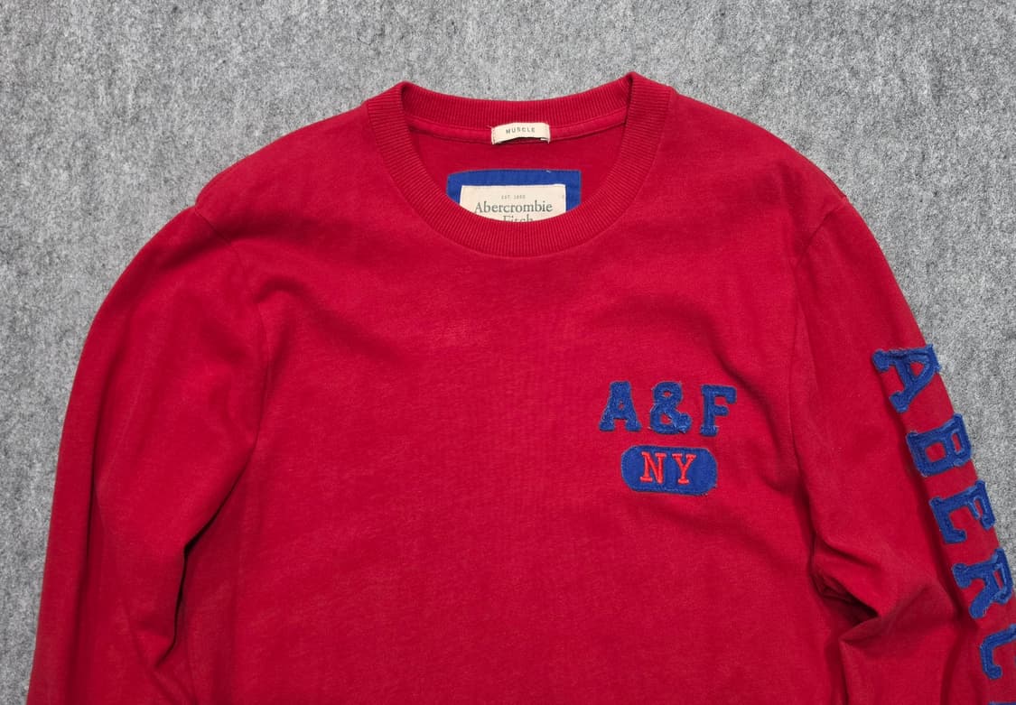 아베크롬비 앤 피치 스펠 로고 패치 롱슬리브 긴팔티 M 상품이미지3