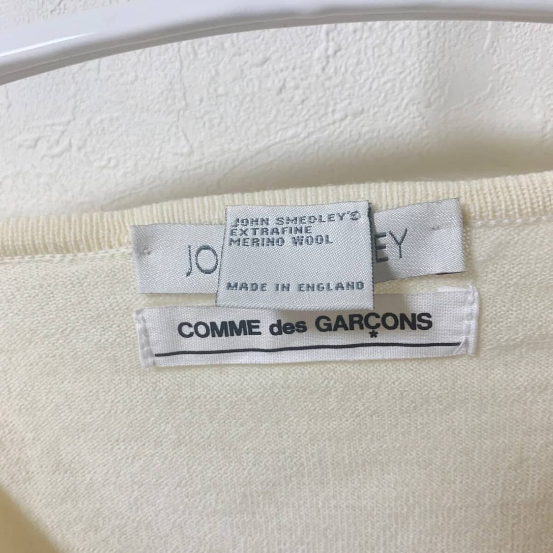 꼼데가르송 x 존 스메들리 파인 메리노 울 브이넥 상품이미지4