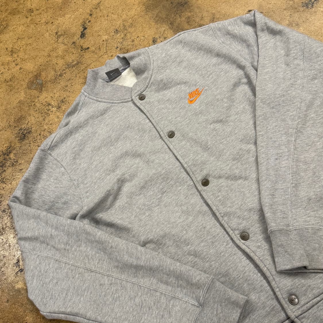 나이키 그레이 오렌지 바시티 집업 점퍼  상품이미지1