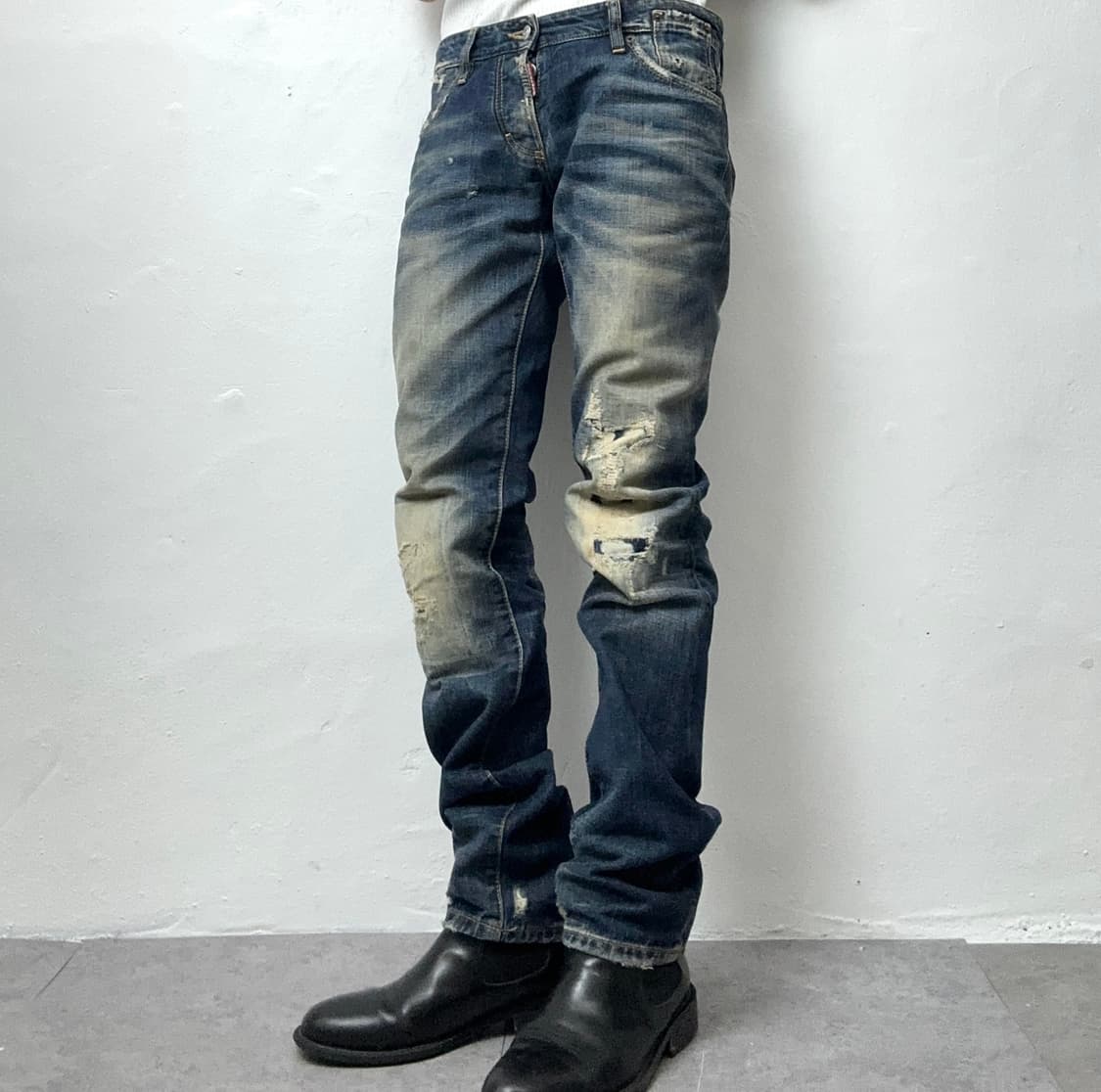 DSQUARED2 Distressed Slim-Fit Patched De 상품이미지2