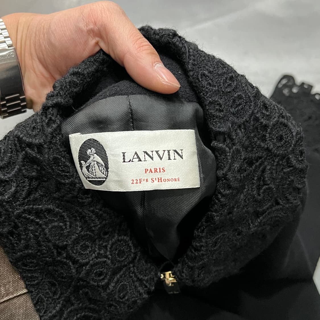  랑방 레이스 카라 집업 코트 y14741 상품이미지6