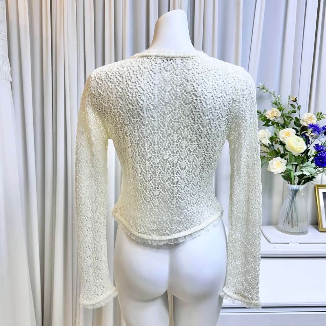 쉬폰프릴 트윙클 크로셰 가디건 상품이미지2