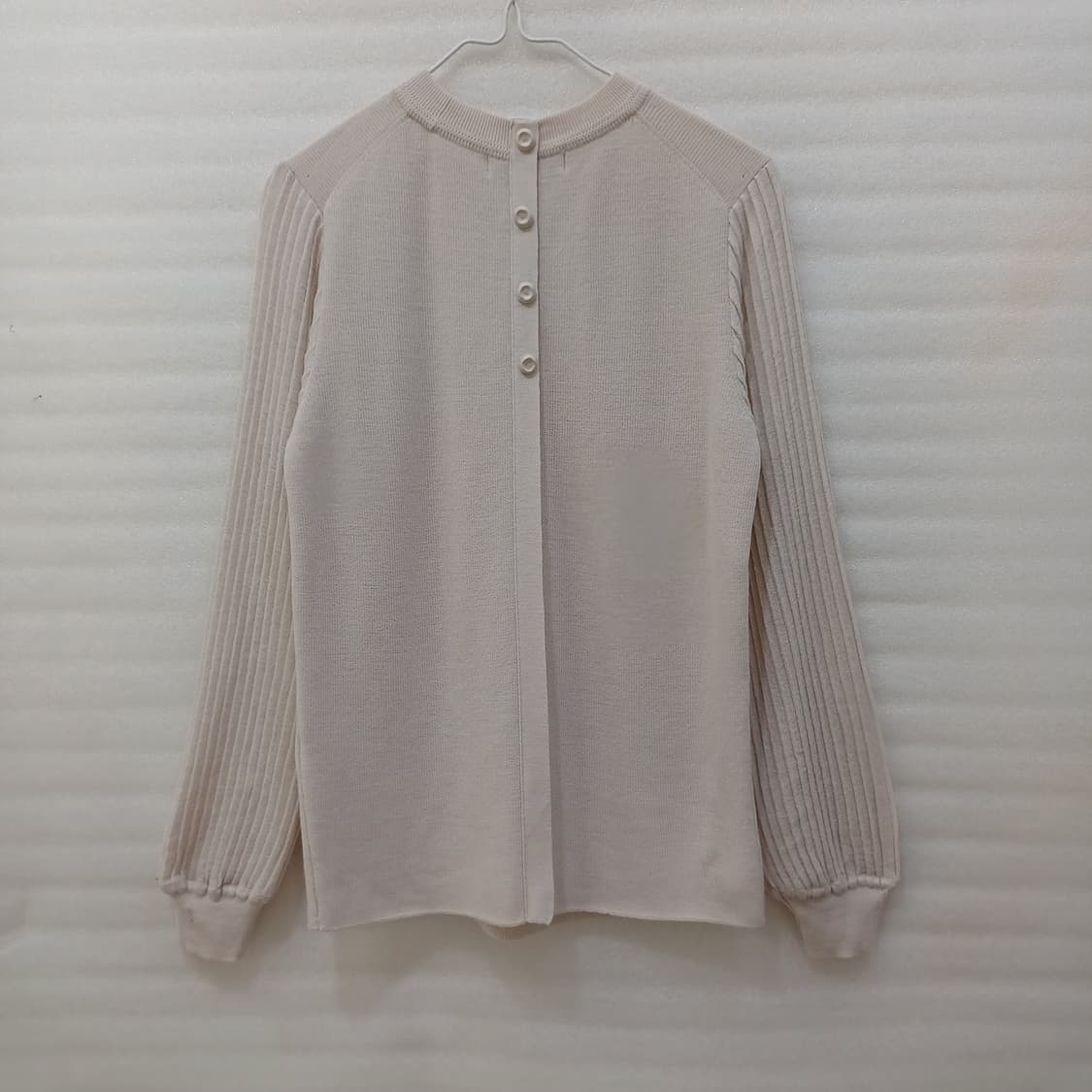 한섬 마인 울 라운드 니트 여성 90 F 셔링벌룬소매 베이지 사랑봉봉 상품이미지2