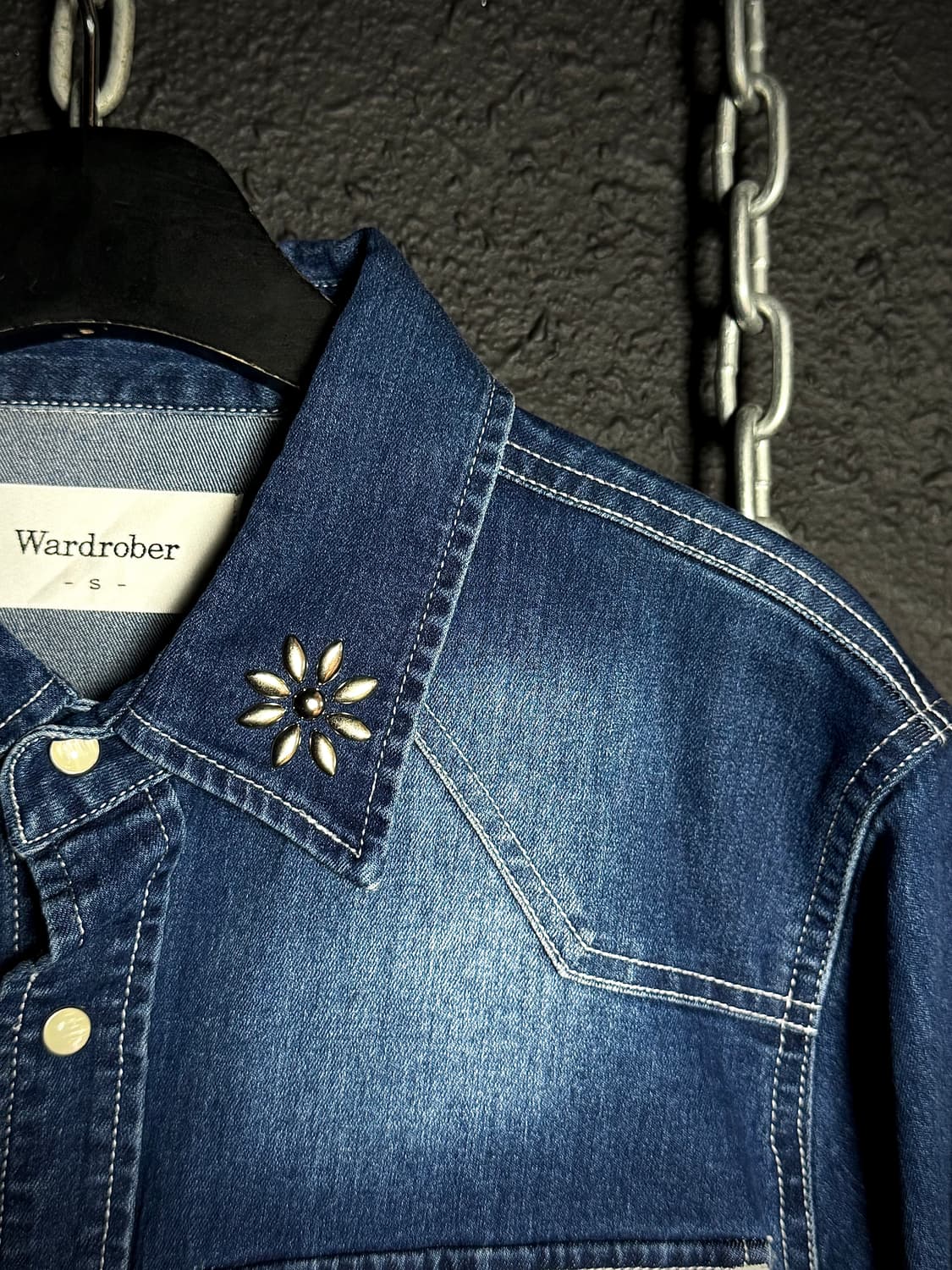 Wardrober – Distressed Western Denim Shi 상품이미지3