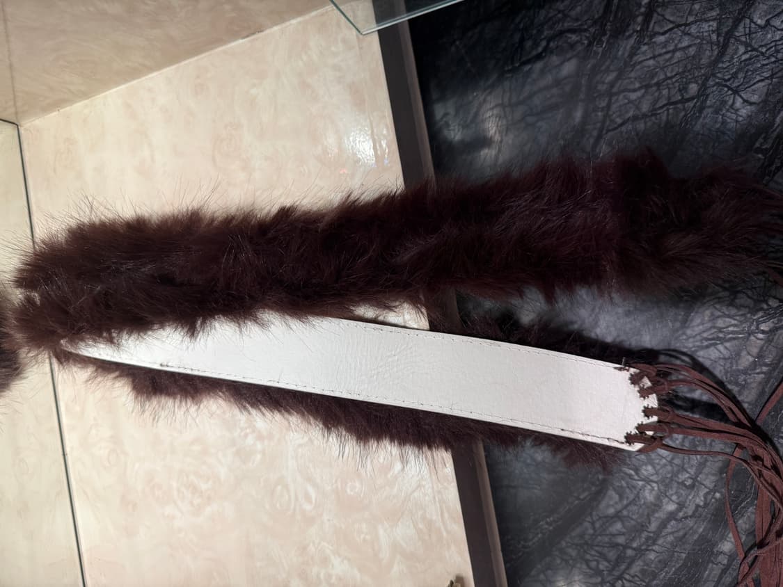 Japanese vintage 갸루 털 벨트  상품이미지2