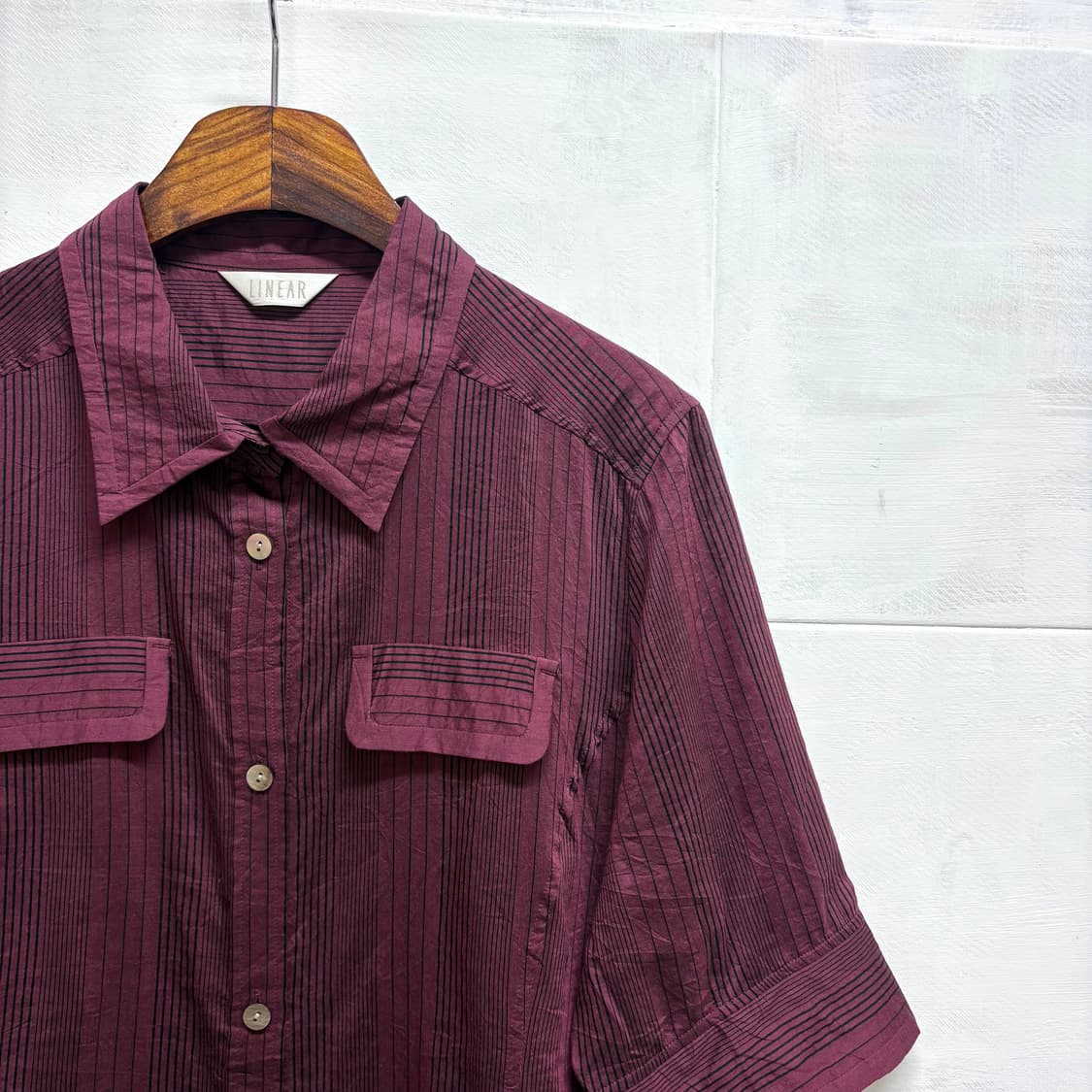 LINEAR 실크 코튼 스트라이프 셔츠 남방 JPN 상품이미지2