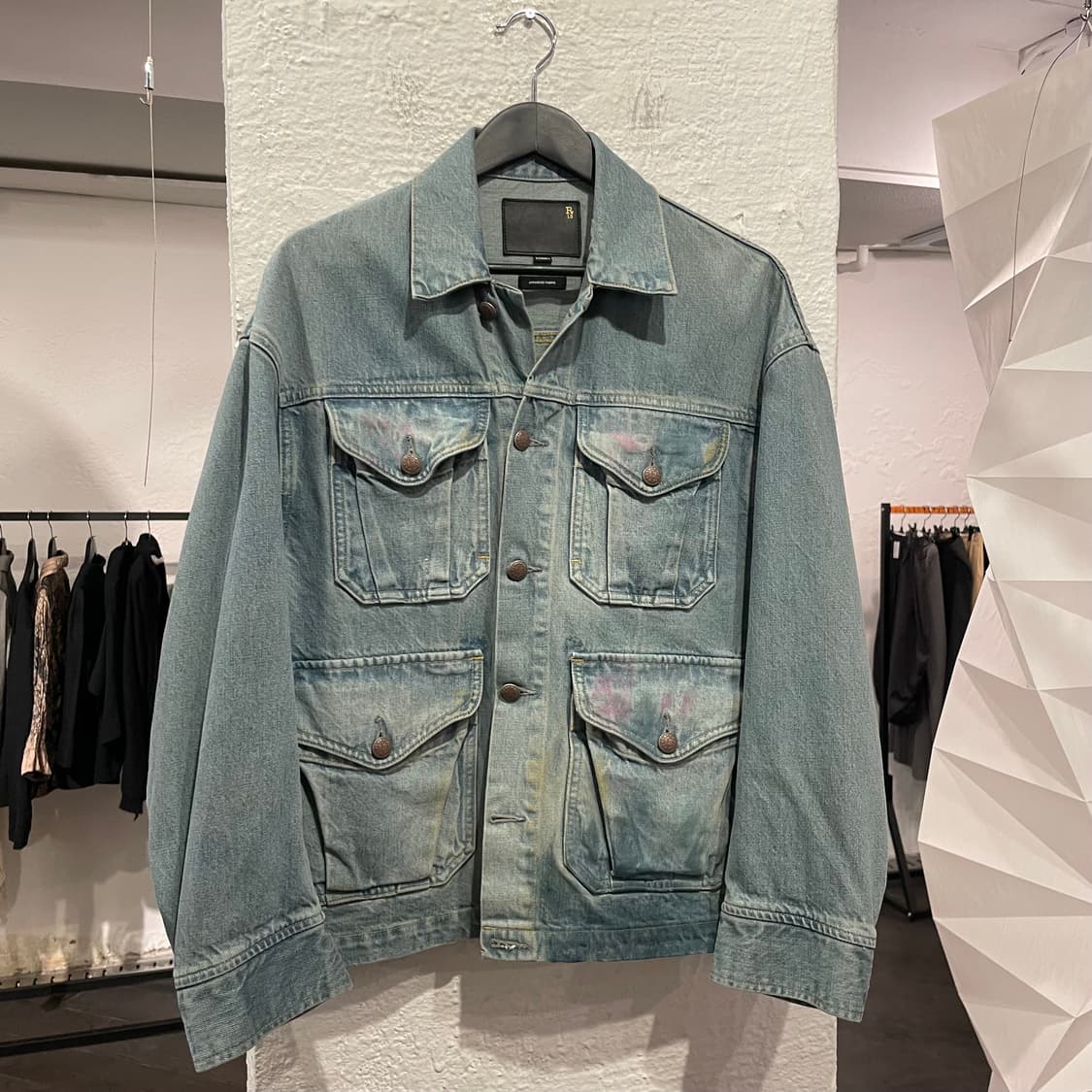 알썰틴 24aw 페인팅 데님자켓 상품이미지1