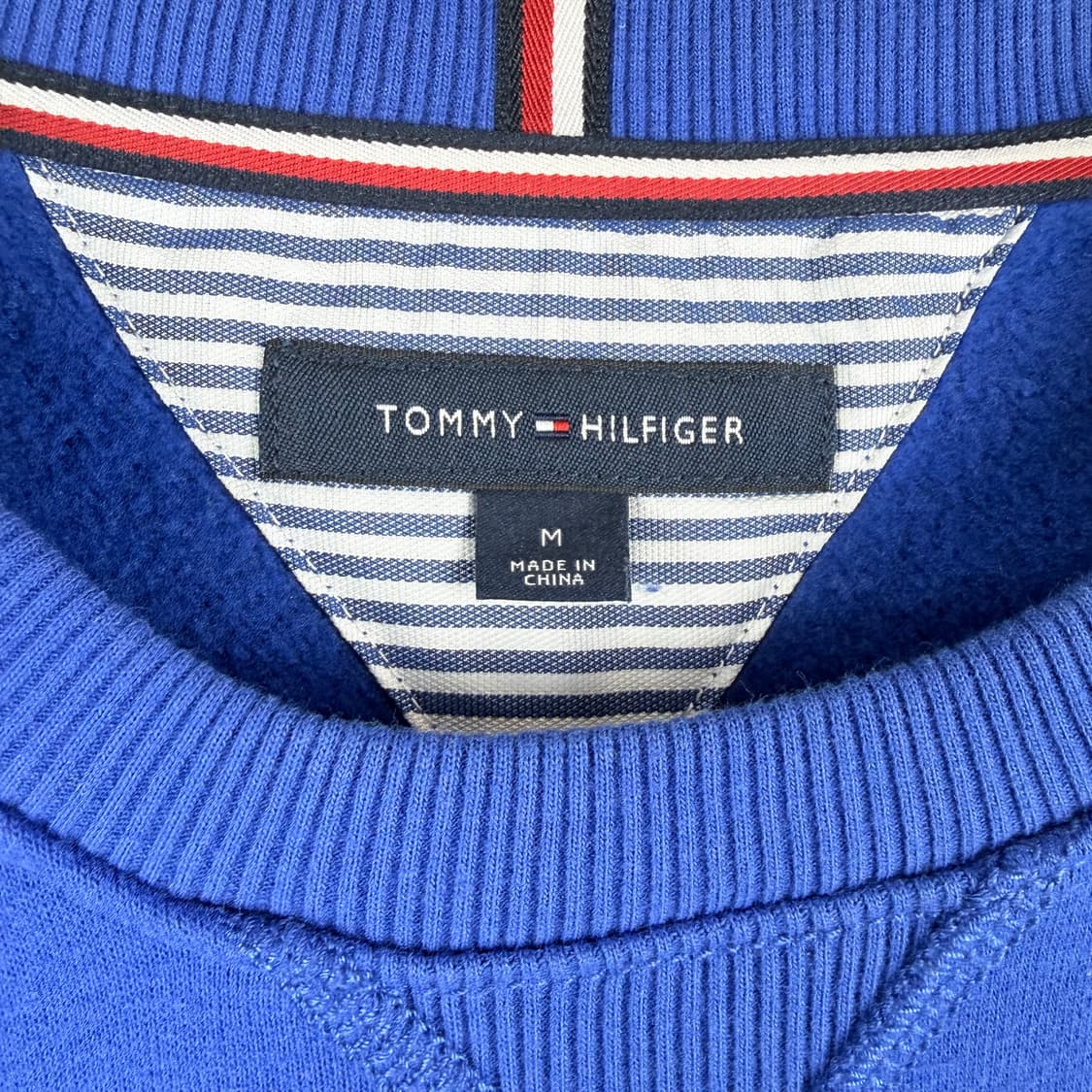 (M) 타미힐피거 빅로고 맨투맨 블루 상품이미지3