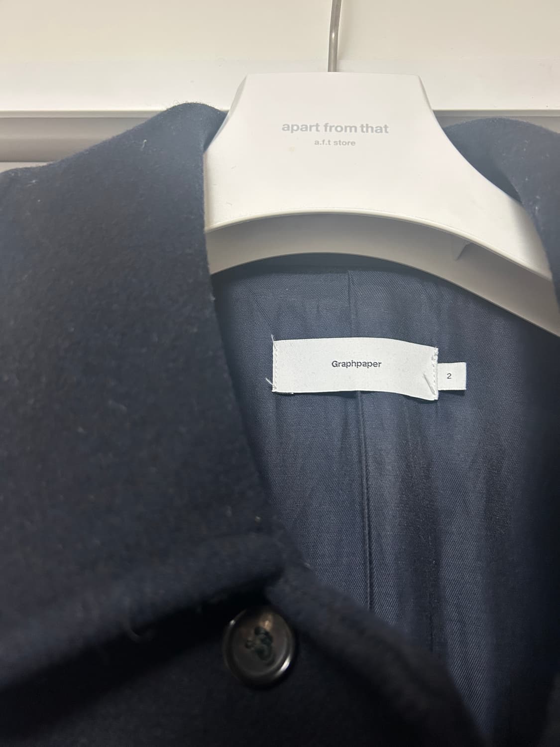 그라프페이퍼 울캐시미어 코트 다크네이비 2사이즈 상품이미지2