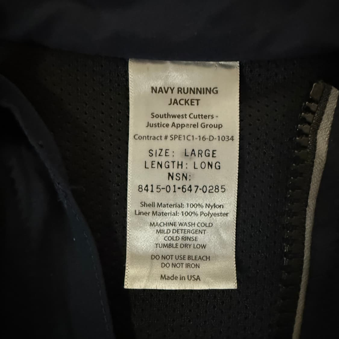 [L] 밀리터리 미 해군 NAVY 바람막이 러닝 자켓 -3 상품이미지5