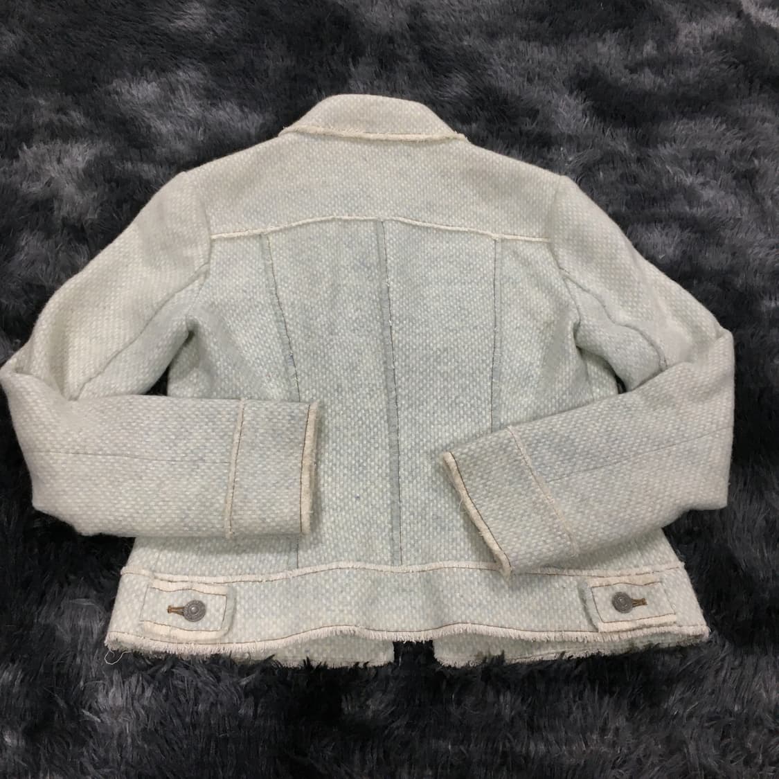 투티/0292 WHITE JOOLA JPN 일본 빈티지 여성 자켓 트위드 상품이미지6