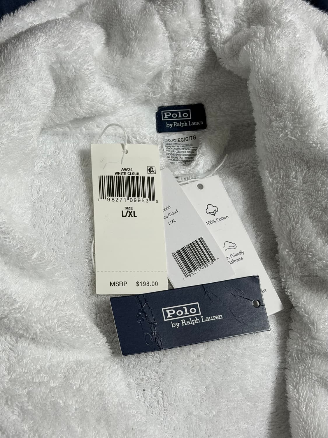 (L/XL) 폴로 랄프로렌 코코아 베어 코튼 목욕 샤워 가운 상품이미지6