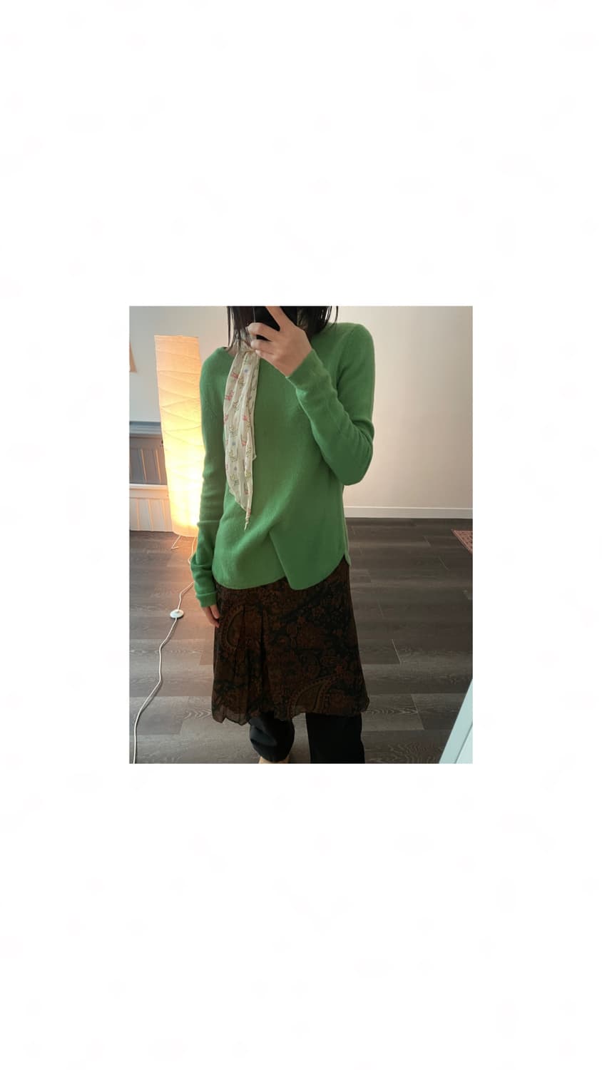 mon chou chou cashmere green knit 상품이미지2