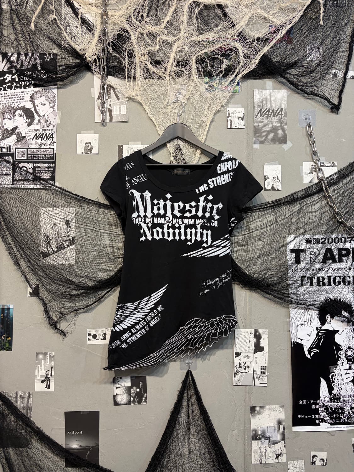 PUNK wing Diagonal detail halfsleeve 상품이미지3