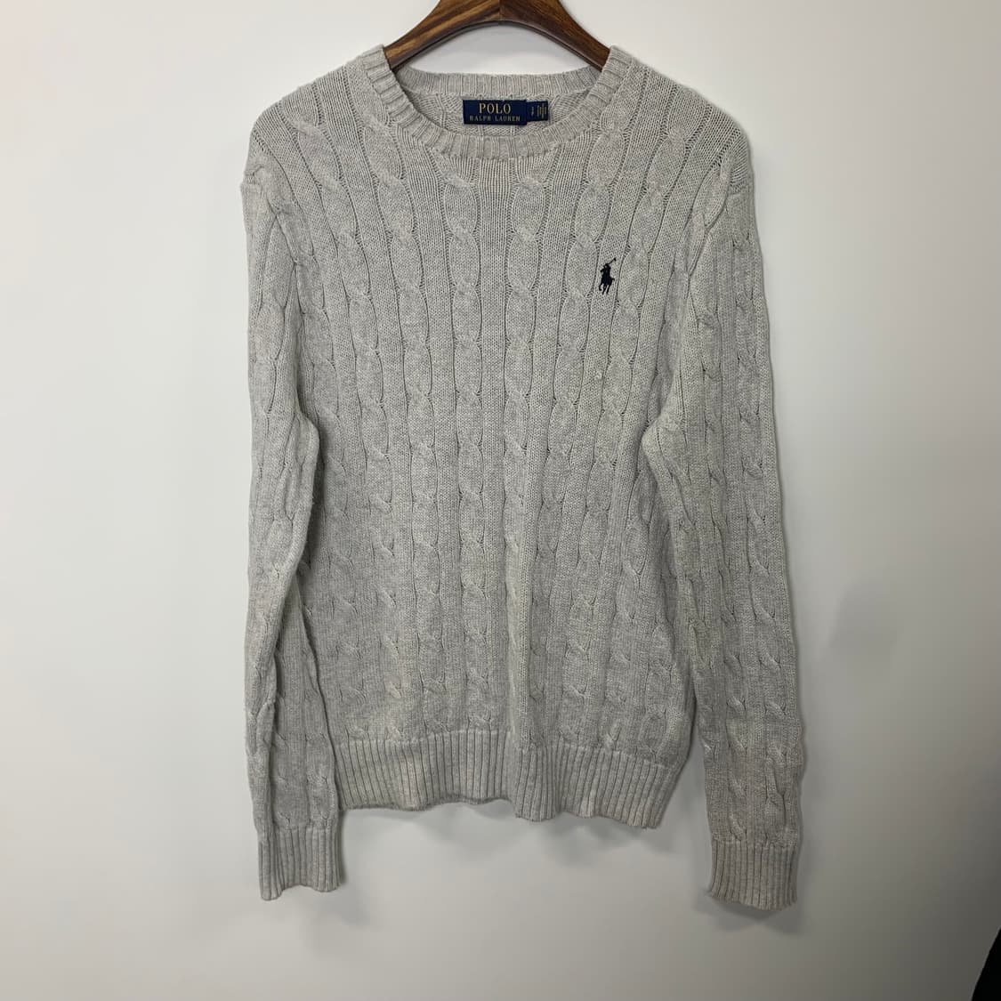 폴로 랄프로렌 신형 그레이 꽈배기 니트 상품이미지2