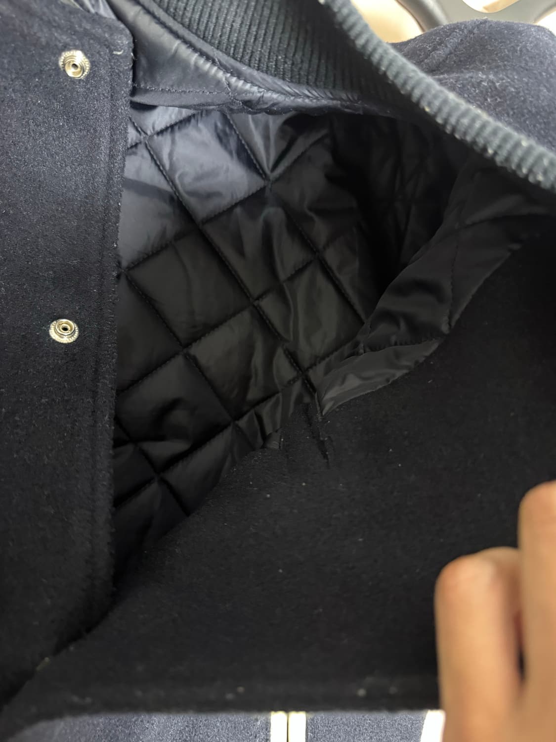 LMC ANGEL WOOL VARSITY JACKET navy 상품이미지4