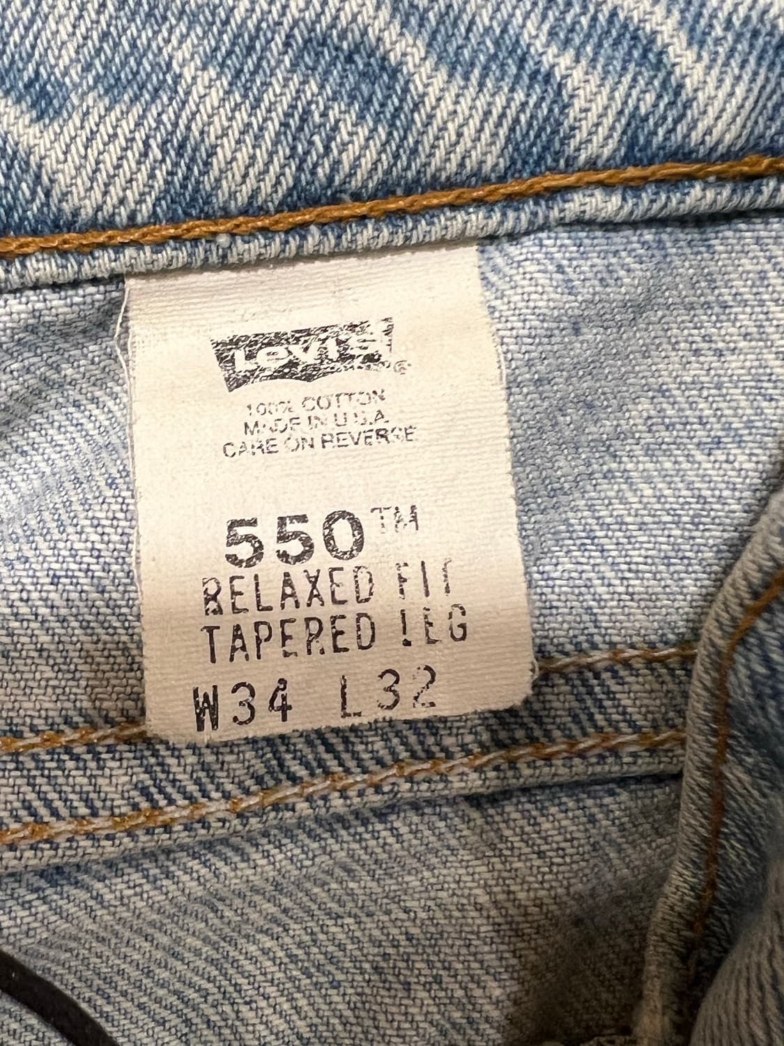 90s USA 빈티지 리바이스 데님 550 W34 상품이미지9
