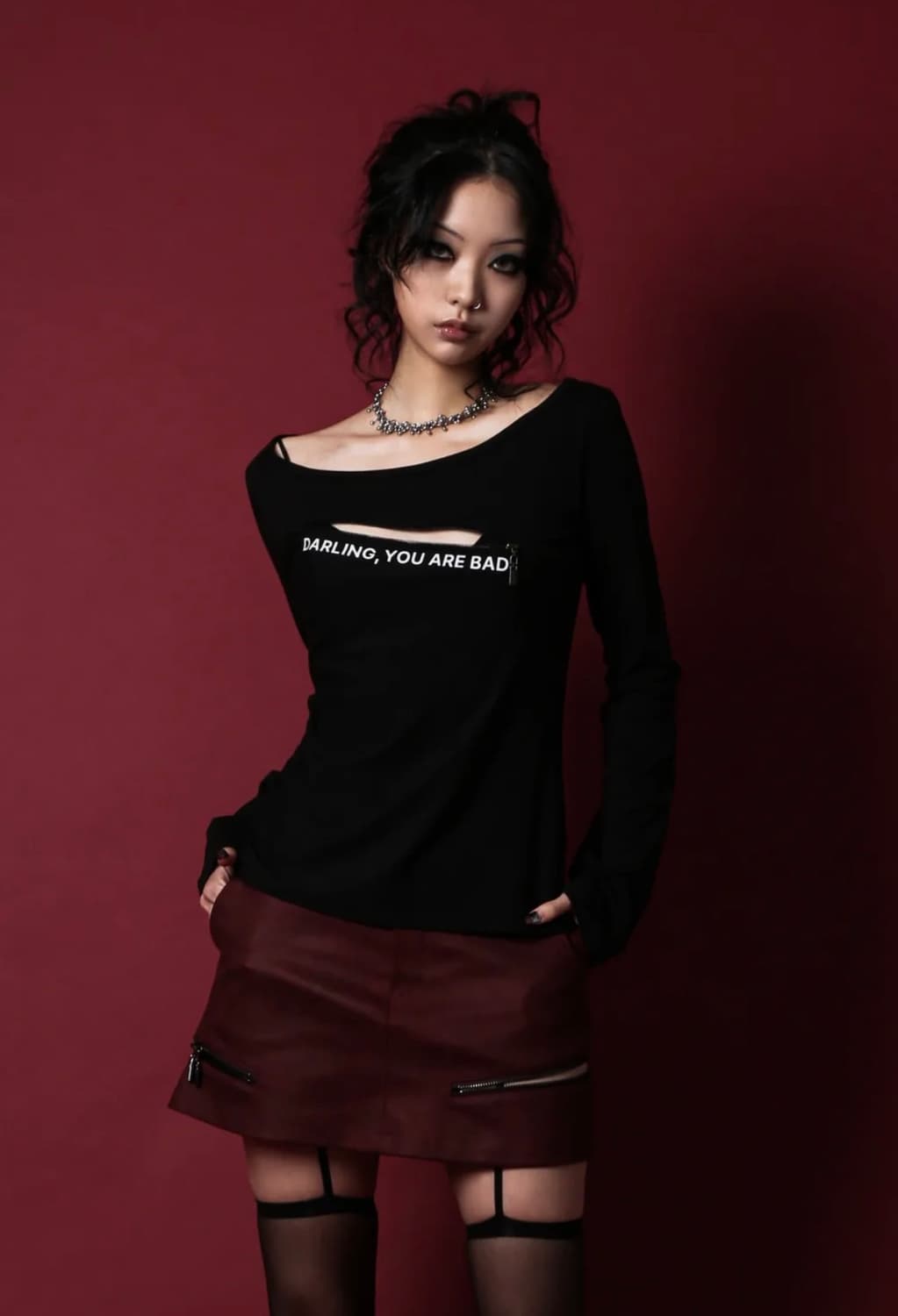 달링유어배드 UNZIPPED LOGO T-SHIRT 상품이미지1