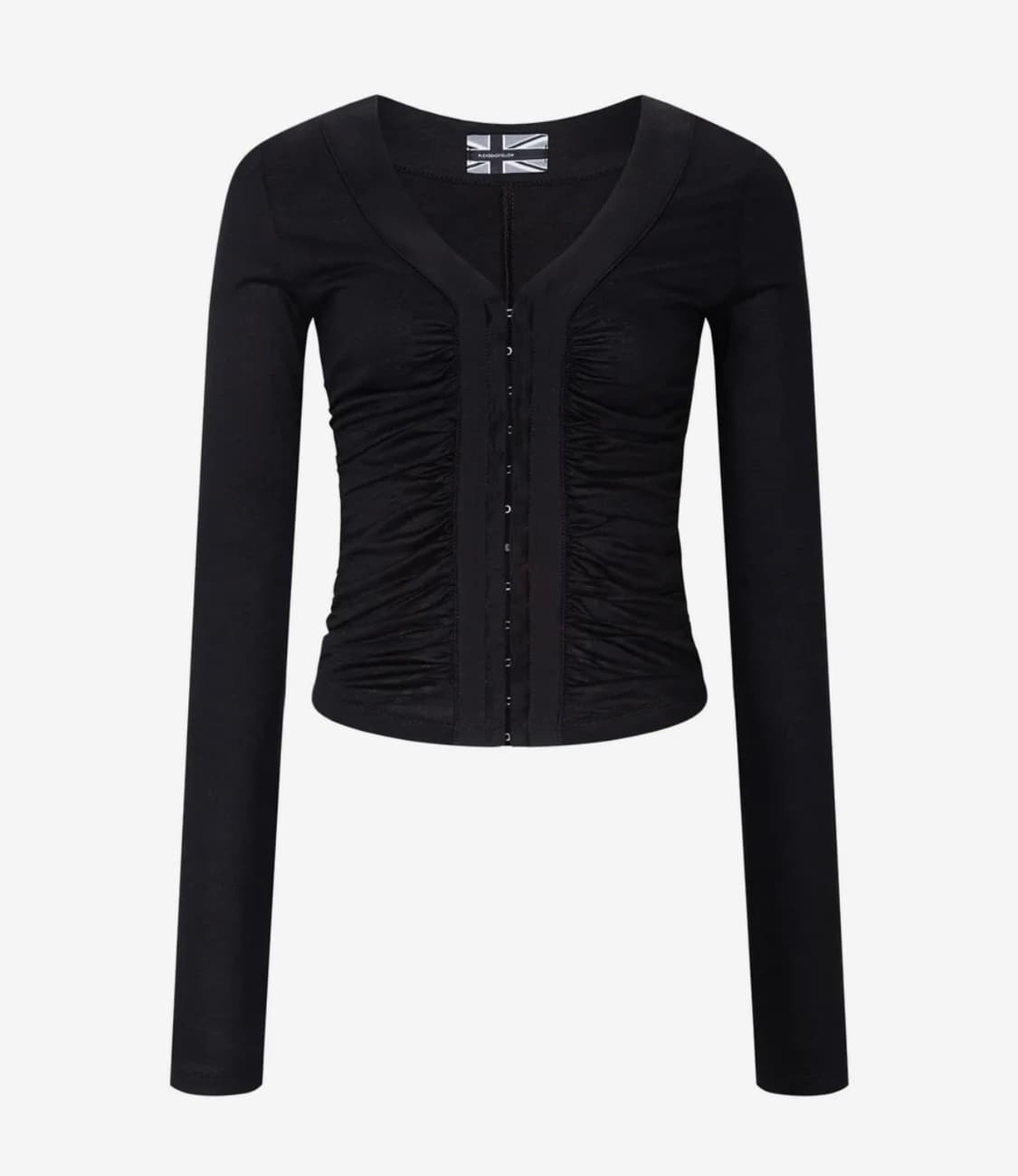 Candela Hooked Shirring Long Sleeve Top 상품이미지1