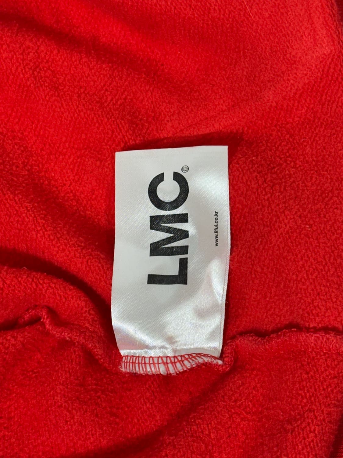 Lmc 레드 오버핏 빅 로고 후드티 M 상품이미지8