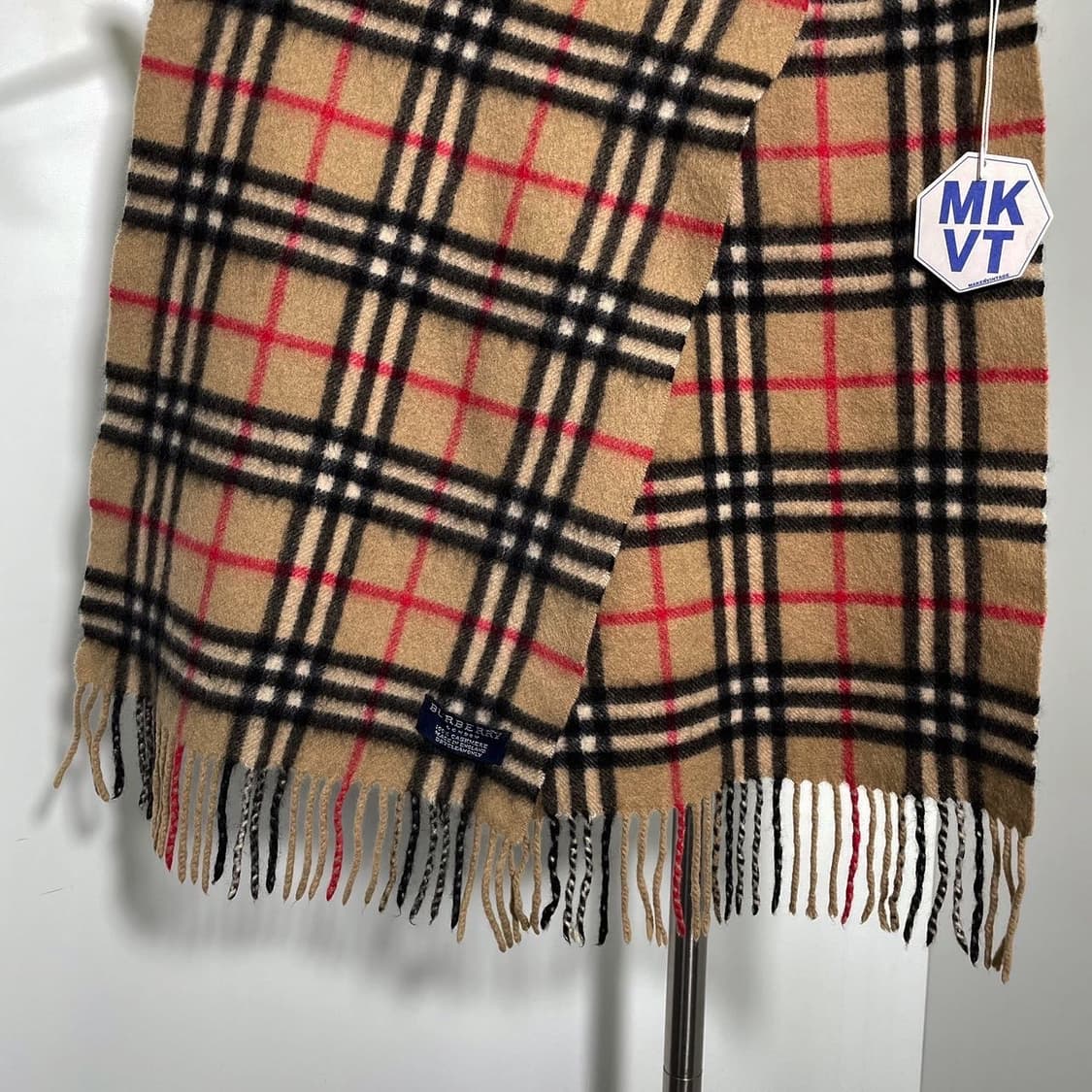 버버리 100% 캐시미어 노바체크 머플러 상품이미지3