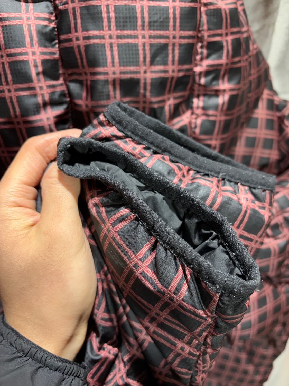 XXL 나이키 스우시 체크패턴 후드 패딩 상품이미지7