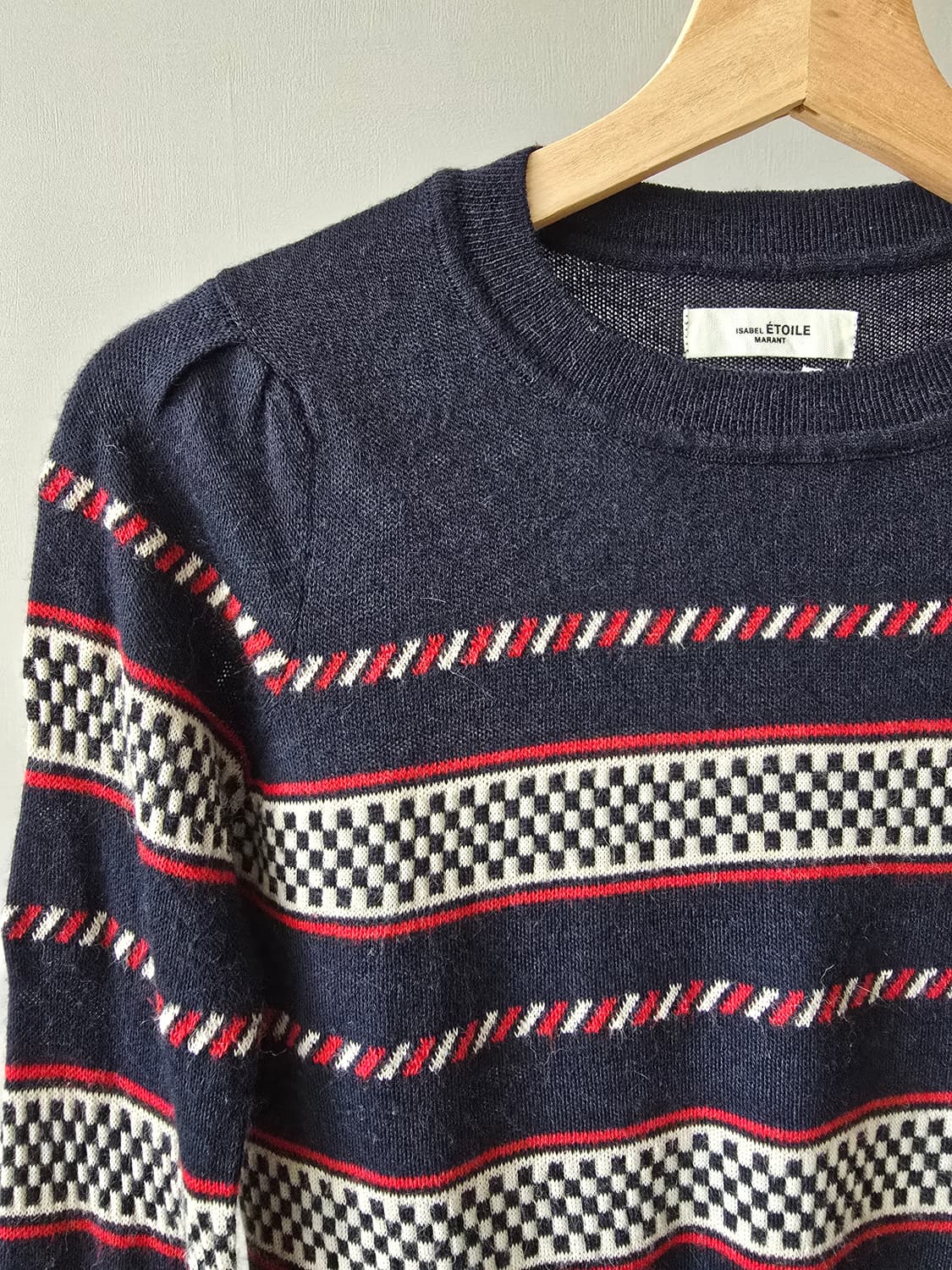 이자벨 마랑 에뚜왈 스트라이프 체크 니트 상품이미지4
