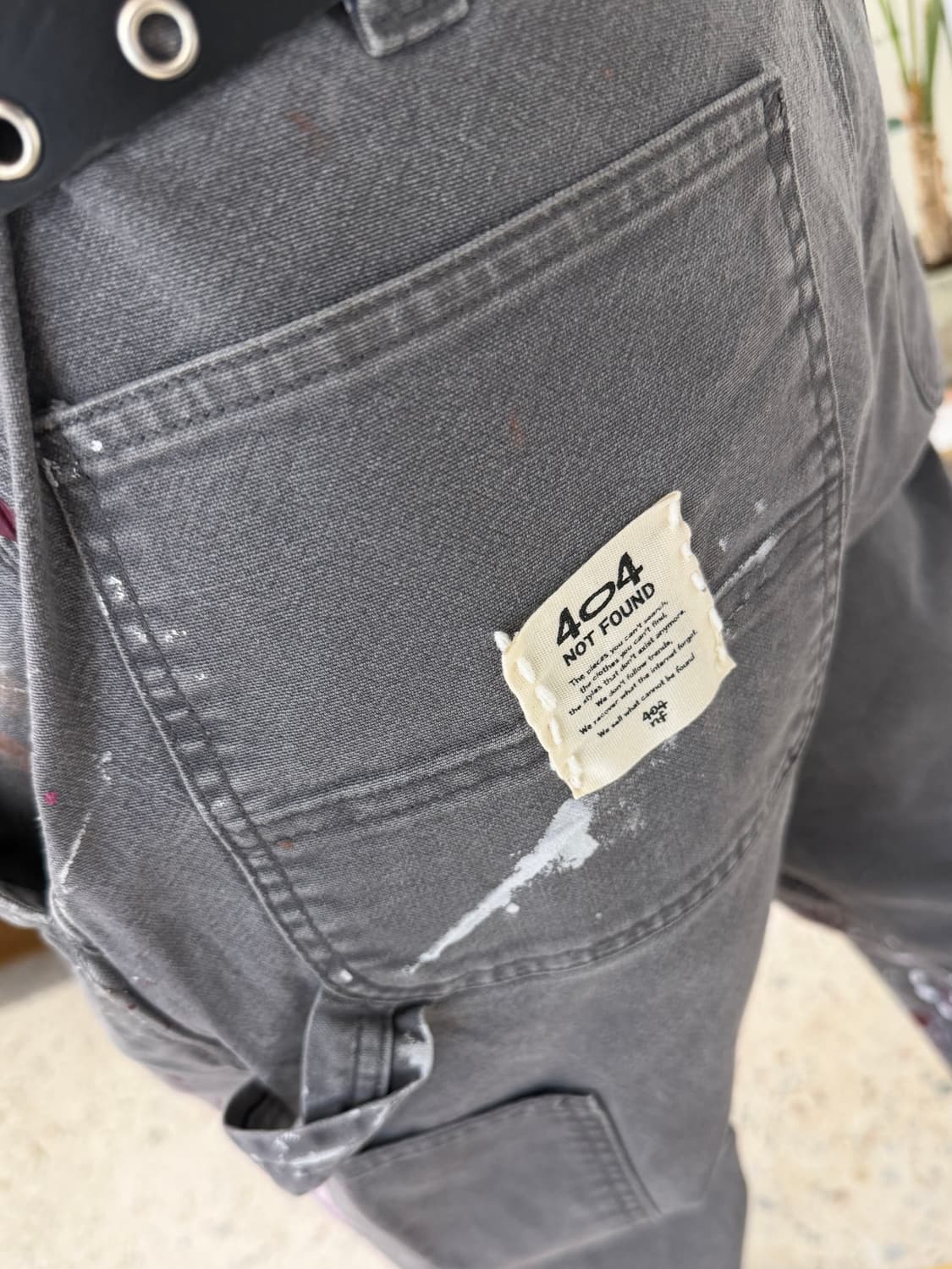 90s'커스텀 카하트 워크팬츠 회색 상품이미지4