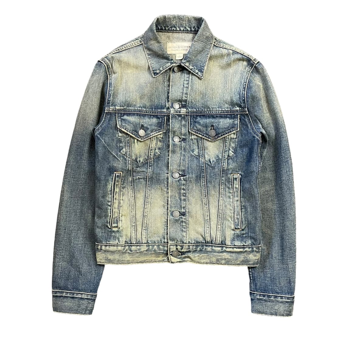 데님앤서플라이 랄프로렌 중청 워싱 데님 자켓 XS 상품이미지1